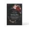 Black Burgundy Red and Gold Floral Baby Shower