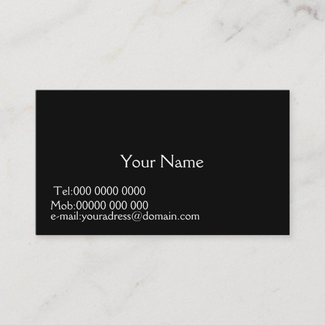 Black business card (Front)