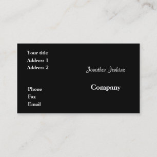 Black Business Card