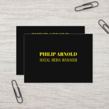 Black business card