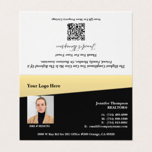 Black Business Card with Gold Border (Soft Metalli