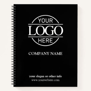 Black Business Corporate Company Logo Promotional Notebook