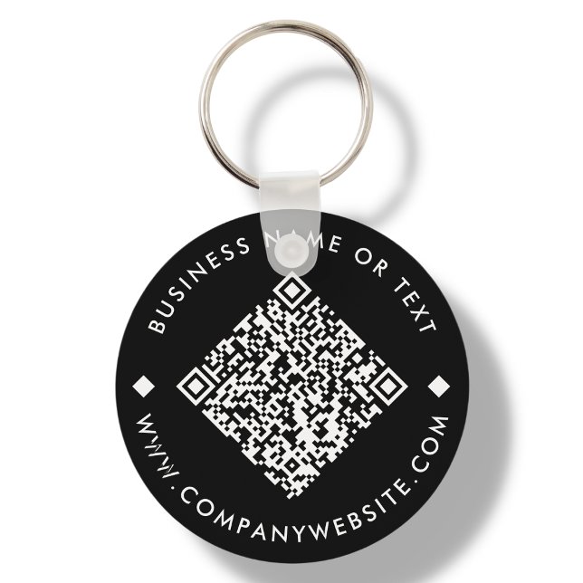 Black | Business Custom QR Code Keychain (Creator Uploaded)
