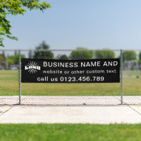 Black Business logo Company outdoor 10' long Vinyl