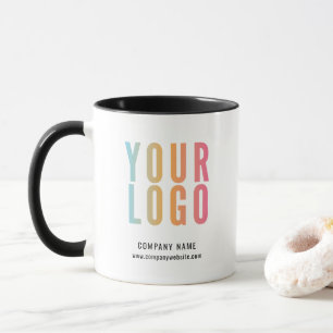 Black Business Logo Custom Promotional Mug