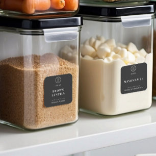 Black Business Logo Kitchen Pantry Food Storage