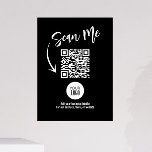 Black Business Scan Me QR Code Custom
