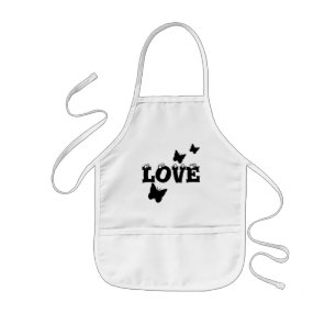 Black Butterfly and Love Kids Apron
