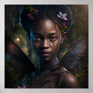 'Black Butterfly' Fairy Poster