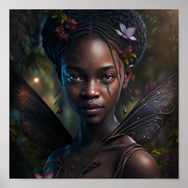 'Black Butterfly' Fairy Poster (Front)