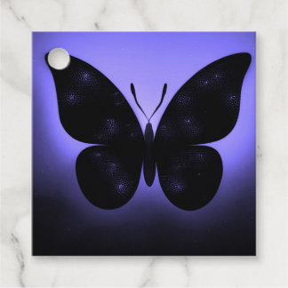 Black Butterfly Glow Favour Tags