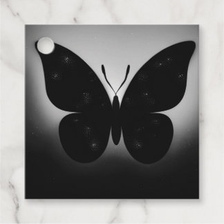 Black Butterfly Glow Favour Tags