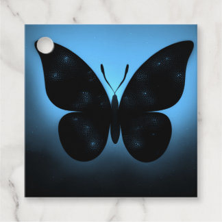 Black Butterfly Glow Favour Tags