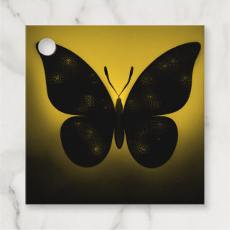 Black Butterfly Glow Favour Tags