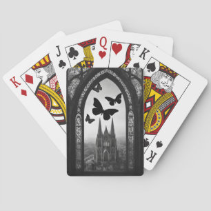 Black Butterfly Gothic Playing Cards