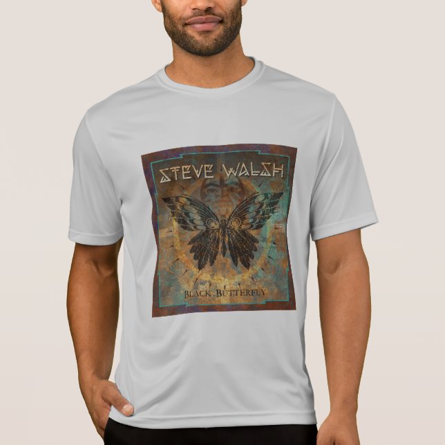 Black Butterfly Men's Adidas ClimaLite® T-Shirt (Front)