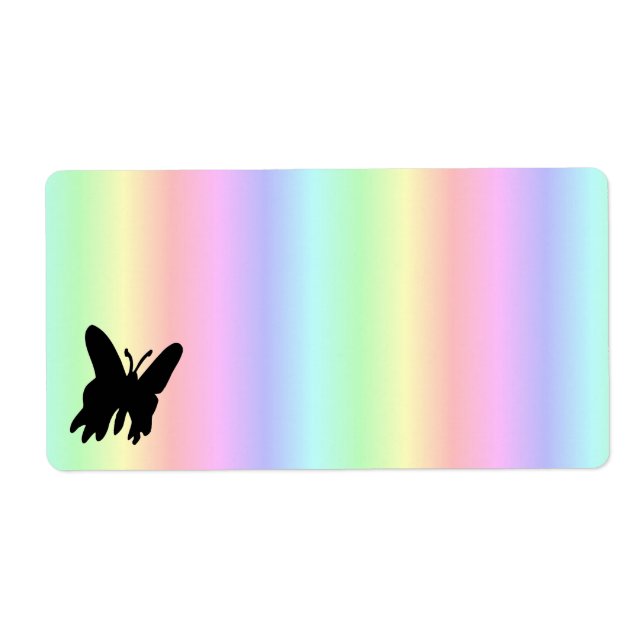 Black Butterfly on Pastell Rainbow (Front)