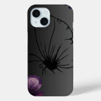 Black Butterfly Purple Floral Flower