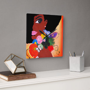 Black Butterfly - Wall Clock