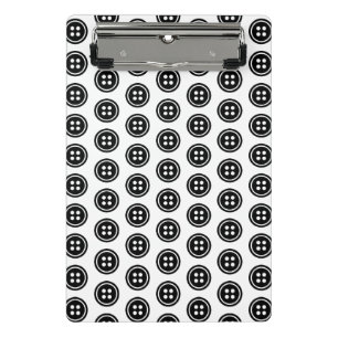 Black Button Mini Clipboard