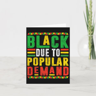 Black By Popular Request Afro Pride Black History Card