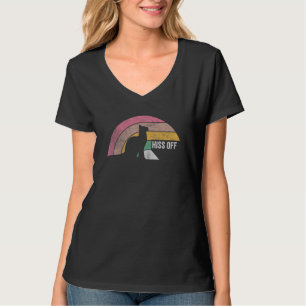Black Ca Retro Vintage Hiss Off Meow Cat 1 T-Shirt