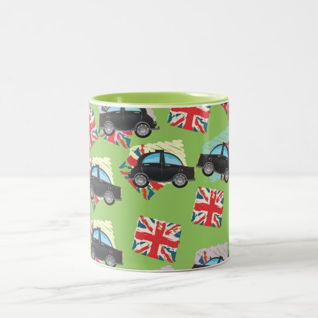 black cab Two-Tone coffee mug (Center)