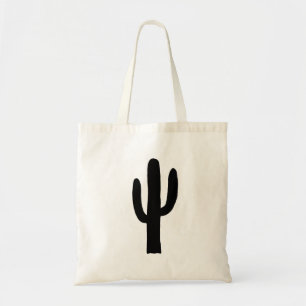 Black cactus. Modern cacti. Simple botanical Tote Bag