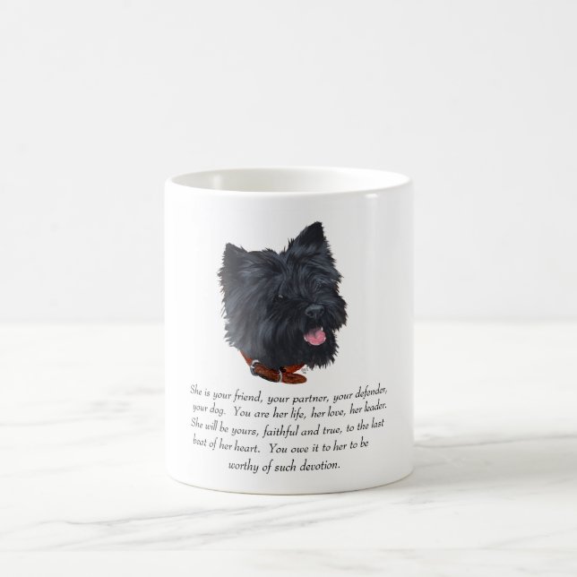 Black Cairn Terrier Keepsake - Female Coffee Mug (Center)