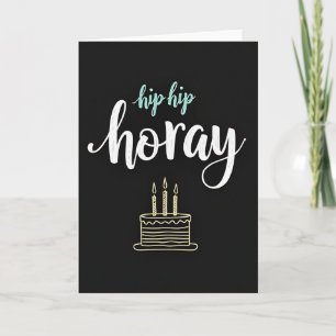 Black Cake Birthday Card