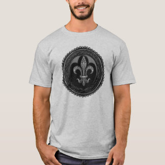 Black Cameo Fleur de lis T-Shirt