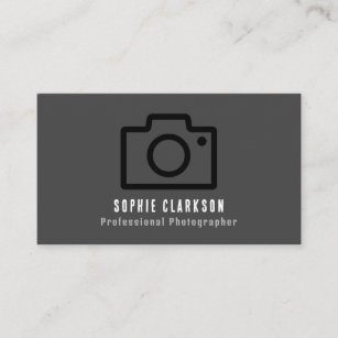 Black Camera Icon, Photographer, Photography Business Card