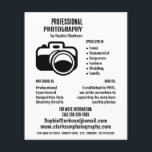 Black Camera Icon, Photographer, Photography Hire Flyer<br><div class="desc">Black Camera Icon,  Photographer,  Photography Hire Advertising Flyers By The Business Card Store.</div>
