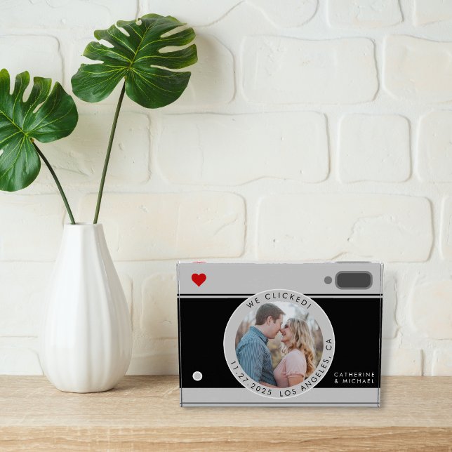 Black Camera Photo Unique Wedding Anniversary Block (Creator Uploaded)