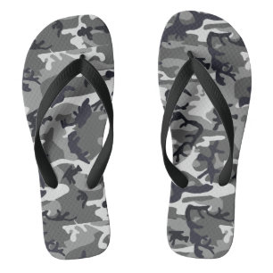 Black Camo Flip Flops