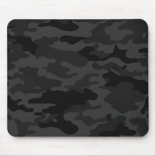 Black Camouflage Mouse Pad
