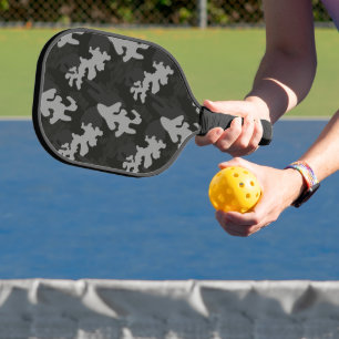 Black Camouflage Pattern Pickleball Paddle