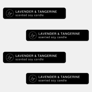 Black Candle Tamper-proof Seal Your Logo Labels