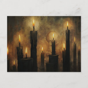 Black Candles Gothic Postcard