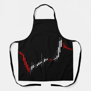 Black Candlestick Stock Market Chart Apron