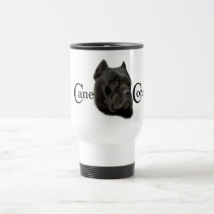 Black Cane Corso Travel Mug