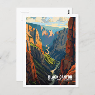 Black Canyon National Park Colorado USA  Postcard