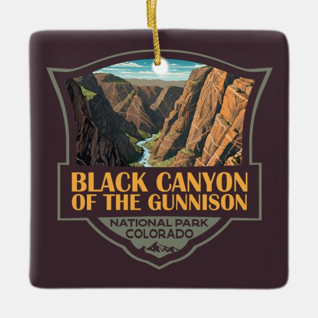 Black Canyon Of The Gunnison National Park Art Ceramic Ornament (Front)