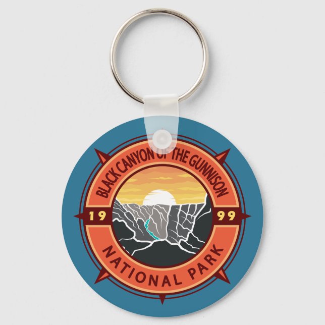 Black Canyon Of The Gunnison National Park Compass Key Ring (Front)