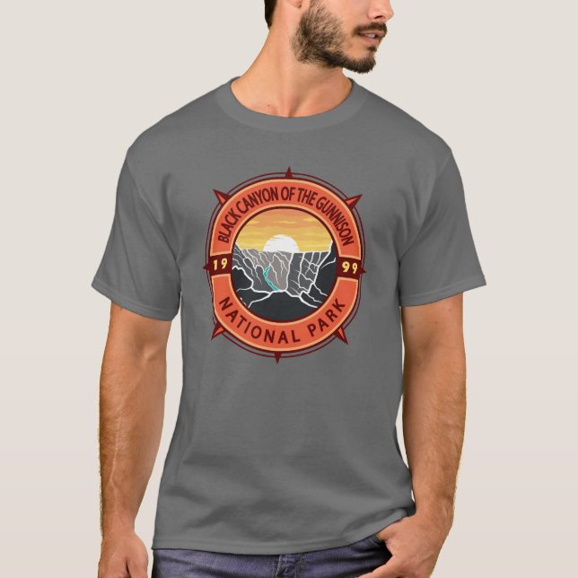 Black Canyon Of The Gunnison National Park Compass T-Shirt (Front)