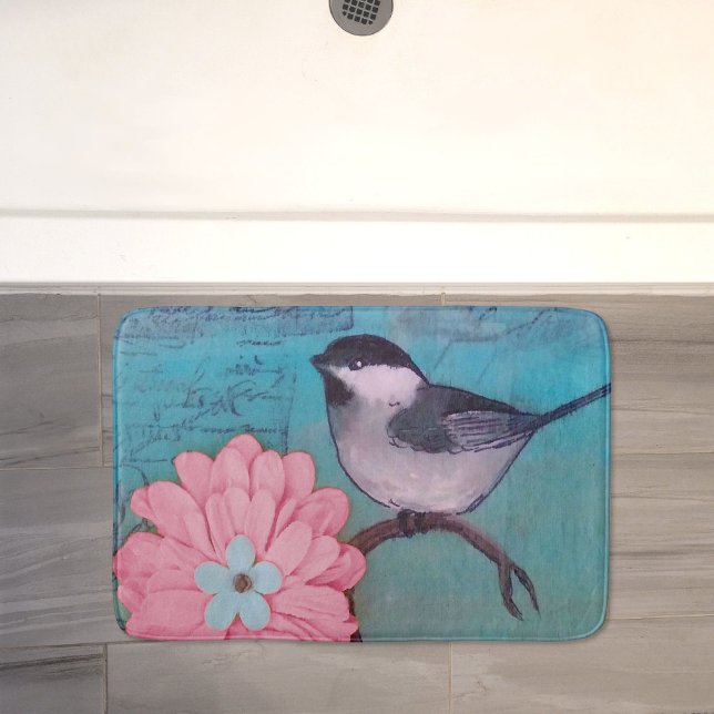Black-Capped Chickadee Bath Mat (Creator Uploaded)