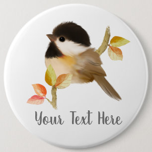 Black-Capped Chickadee Bird 6 Cm Round Badge