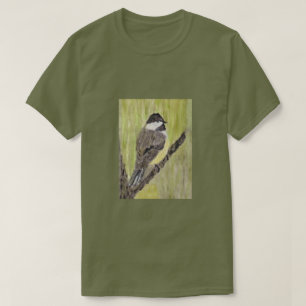 Black-capped Chickadee Bird - acrylic painting. T-Shirt
