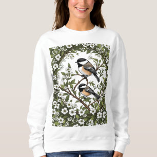 Black-capped Chickadee Bird And Massachusetts Mayf Sweatshirt
