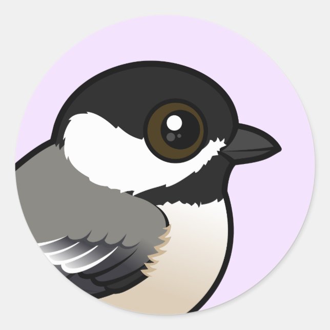 Black-capped Chickadee Classic Round Sticker (Front)